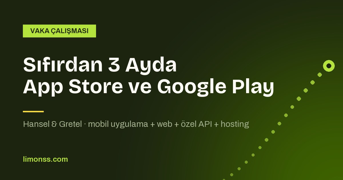 Hansel & Gretel vaka çalışması — sıfırdan 3 ayda App Store ve Google Play
