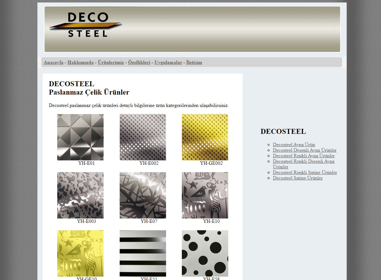 Decosteel TR ekran görüntüsü